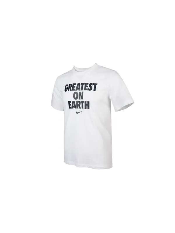 Футболка dri-fit greatest on earth basketball sports short sleeve white Nike — изображение 2 из 4, белый