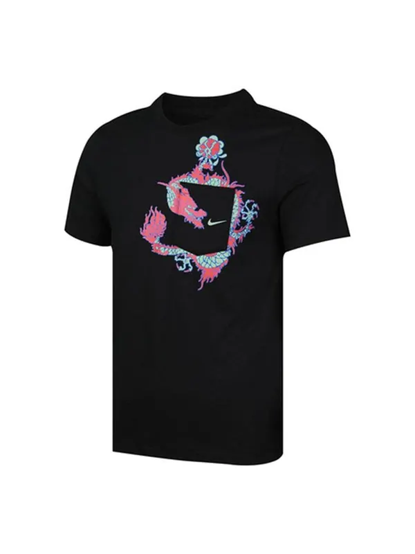 Футболка exploration pattern basketball pocket short sleeve black Nike — изображение 1 из 4, черный