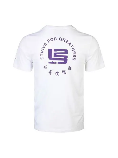 Футболка Nike Strive for greatness LeBron James Round Neck Short Sleeve White — изображение 1 из 4, белый