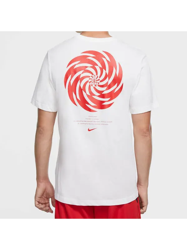 Футболка Nike Dri-FIT Kyrie Logo Applique Basketball Tee Men White — изображение 4 из 4, белый