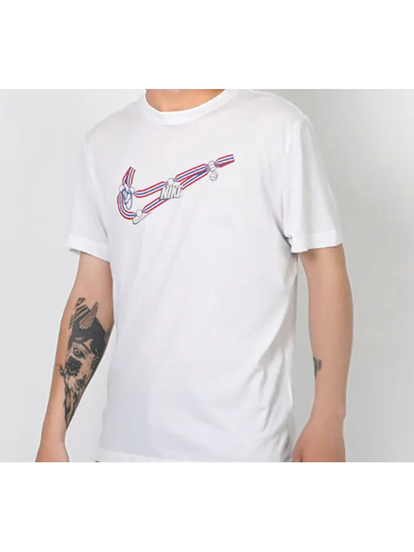 Футболка dri-fit swoosh basketball white Nike — изображение 3 из 4, белый