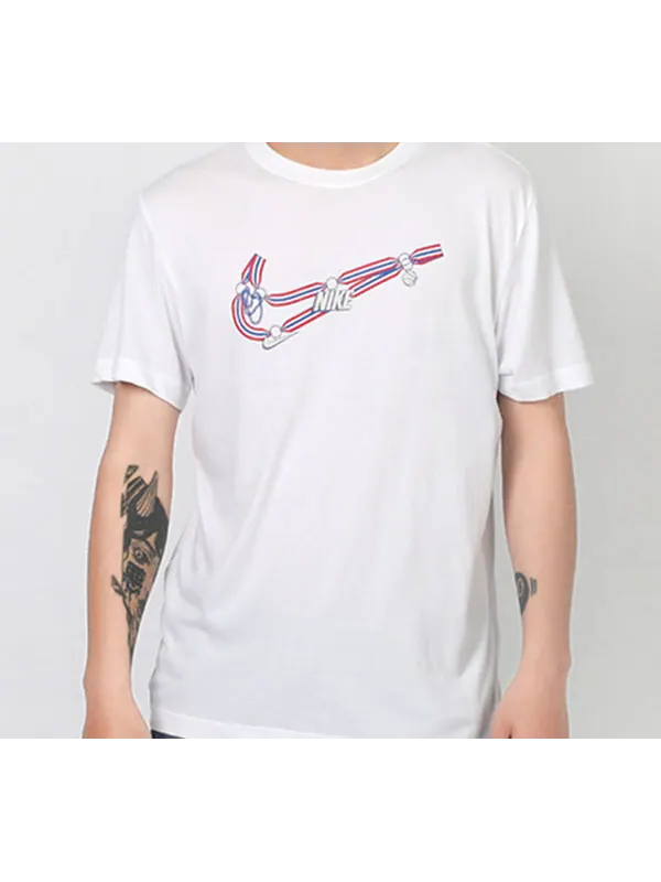 Футболка dri-fit swoosh basketball white Nike — изображение 4 из 4, белый