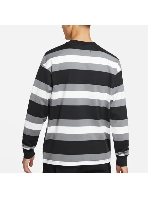 Толстовка Air Jordan MENS Sport DNA Striped Long Sleeve Black — изображение 4 из 4, черный