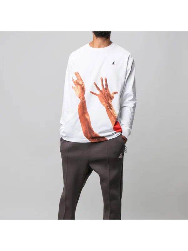 Футболка x union la футболка с длинными рукавами азиатские размеры Air Jordan — изображение 3 из 3, белый