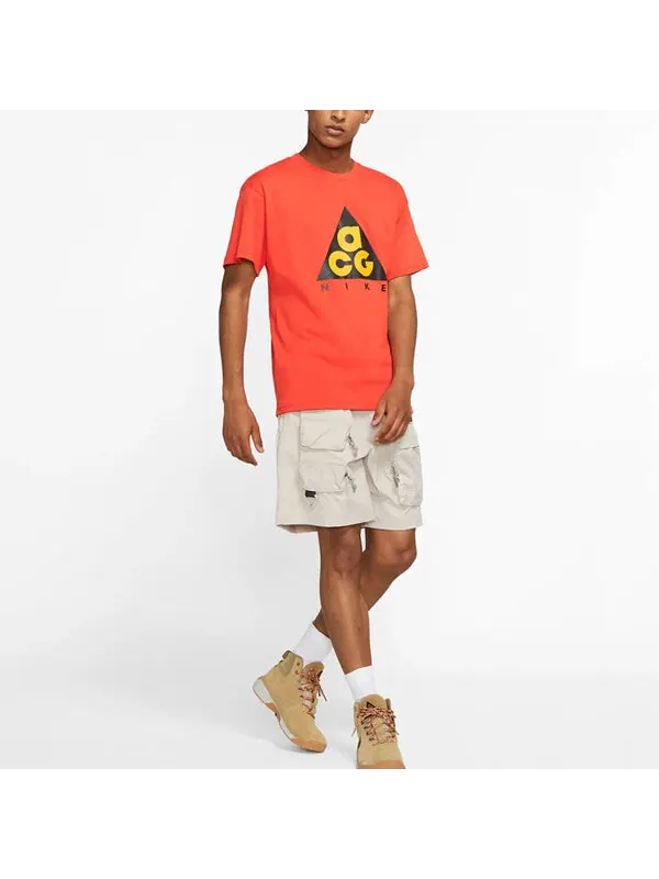 Футболка men's acg printing short sleeve red t-shirt Nike — изображение 2 из 4, красный