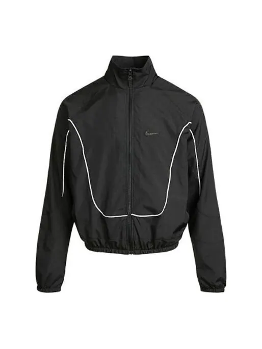 Куртка Nike MENS Throwback Multicolor Tat Basketball Stand Collar Jacket Black — изображение 1 из 4, черный
