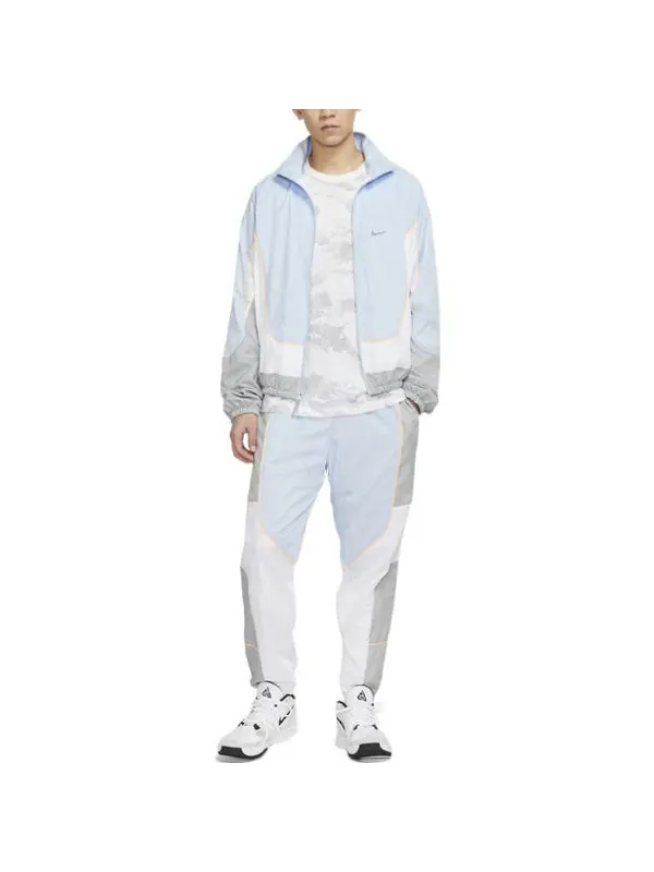 Куртка Nike Throwback Men's Basketball Jacket Blue — изображение 2 из 4, синий