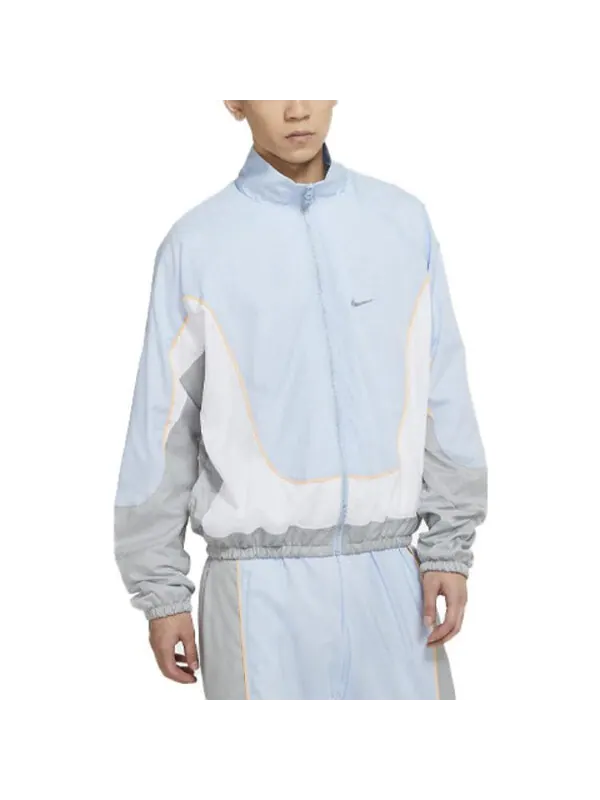 Куртка Nike Throwback Men's Basketball Jacket Blue — изображение 3 из 4, синий
