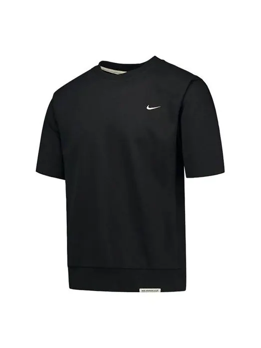 Футболка dri-fit standard issue round neck pullover sports short sleeve black Nike — изображение 1 из 4, черный