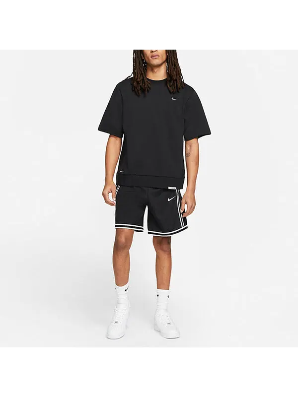 Футболка dri-fit standard issue round neck pullover sports short sleeve black Nike — изображение 3 из 4, черный