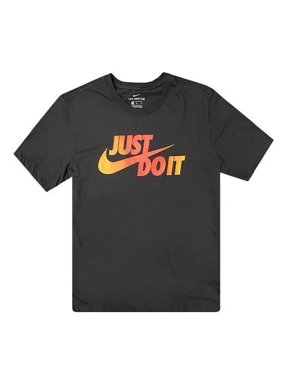 Футболка logo crewneck pullover short sleeve men's black Nike — изображение 1 из 2, черный