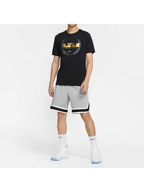 Футболка Nike Dri-FIT LeBron Logo Round Neck Quick Dry Basketball Sports Short Sleeve Black — изображение 3 из 4, черный