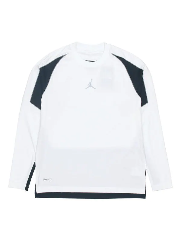 Футболка jumpman colorblock quick dry с круглым вырезом и длинными рукавами Air Jordan — изображение 1 из 4, белый
