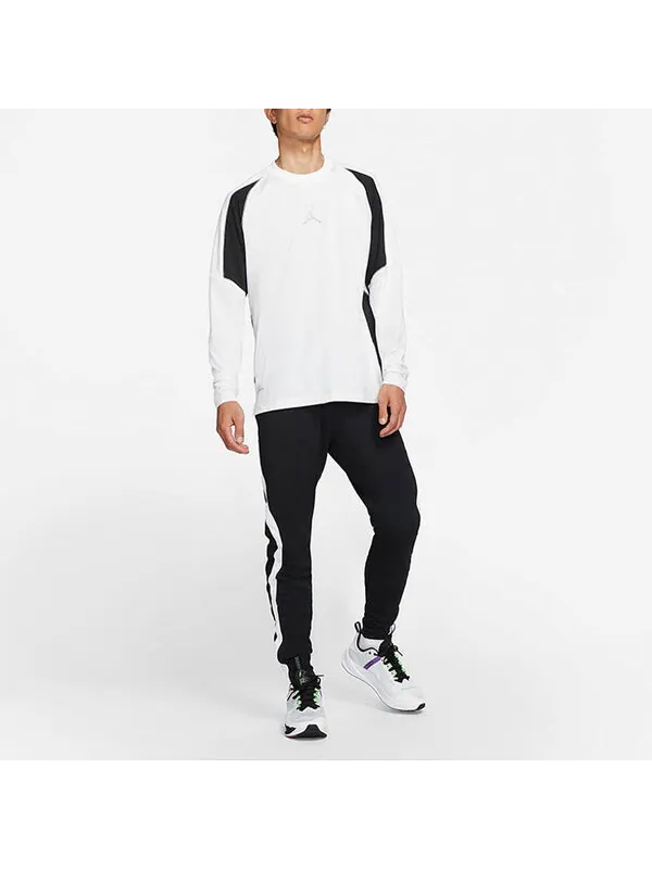 Футболка jumpman colorblock quick dry с круглым вырезом и длинными рукавами Air Jordan — изображение 3 из 4, белый
