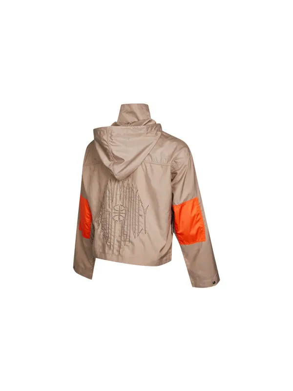 Куртка Nike KD Swoosh Embroidered Pattern Woven Basketball Jacket Khaki — изображение 2 из 4, хаки