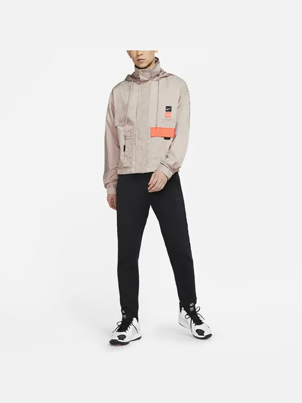 Куртка Nike KD Swoosh Embroidered Pattern Woven Basketball Jacket Khaki — изображение 3 из 4, хаки