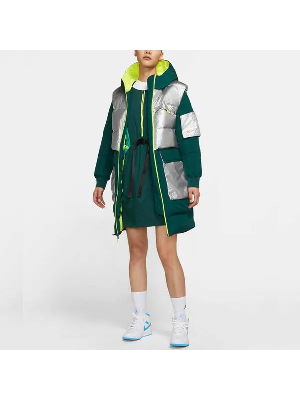 Пальто зимнее практичное пальто Air Jordan — изображение 3 из 3, зеленый