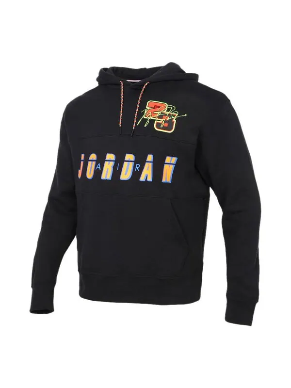 Толстовка Air Jordan Logo Print Basketball Hoodies 'Black' — изображение 1 из 4, черный