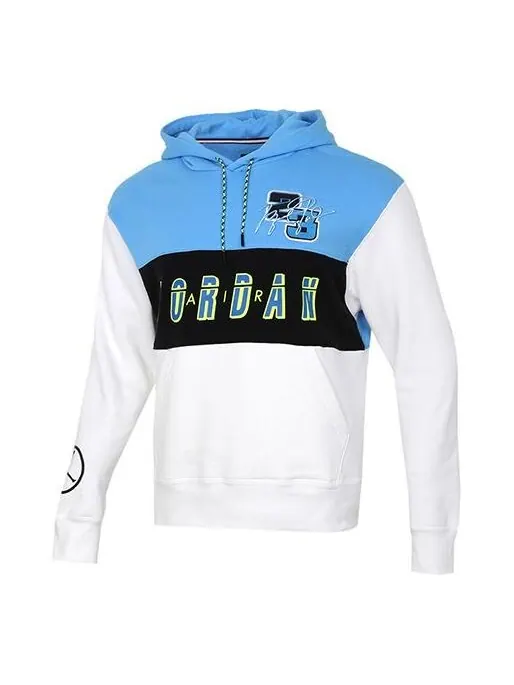 Толстовка Air Jordan MENS Logo Print Basketball Black/White/Blue — изображение 1 из 4
