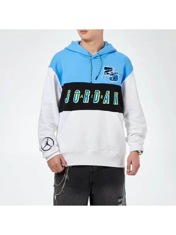Толстовка Air Jordan MENS Logo Print Basketball Black/White/Blue — изображение 3 из 4