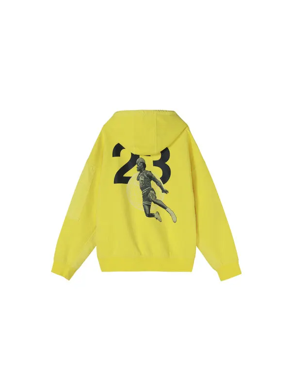Толстовка Air Jordan 23 Engineered Casual Sports Hooded Knitted Printed Sweater For Men Yellow — изображение 2 из 4, желтый