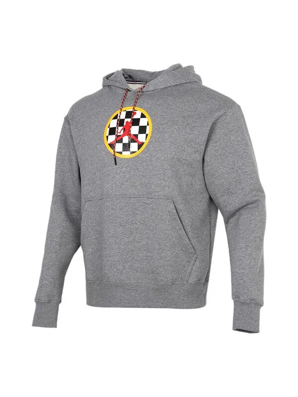 Толстовка Men's Air Jordan Sport DNA Logo Printing Fleece Pullover Gray — изображение 1 из 4, серый