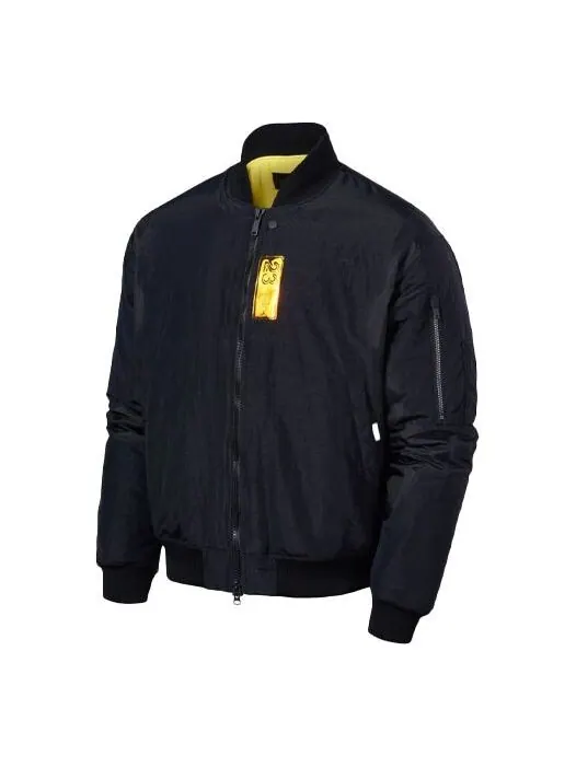 Куртка Air Jordan 23 Engineered Numeric Pattern Baseball Collar Long Sleeves Jacket Black — изображение 1 из 4, черный