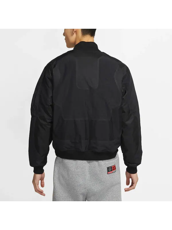 Куртка Air Jordan 23 Engineered Numeric Pattern Baseball Collar Long Sleeves Jacket Black — изображение 4 из 4, черный
