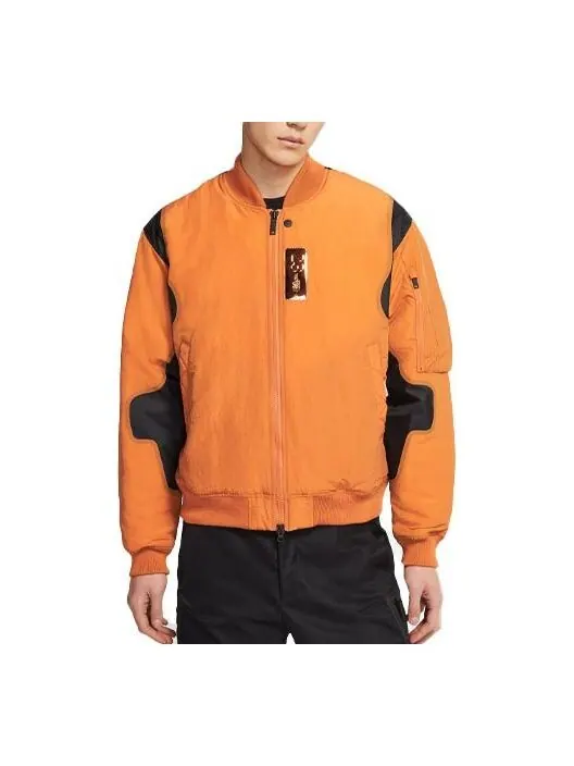 Куртка Air Jordan 23 Engineered Numeric Pattern Baseball Collar Long Sleeves Jacket Orange — изображение 1 из 3, оранжевый