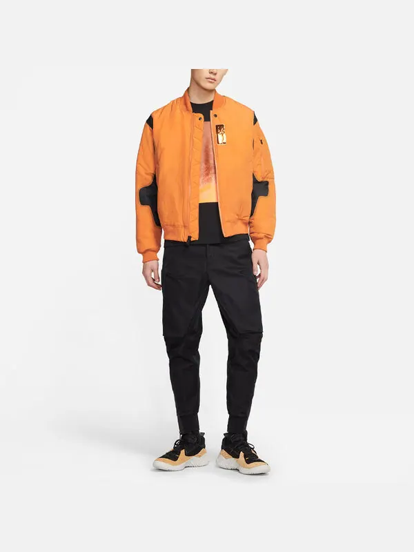 Куртка Air Jordan 23 Engineered Numeric Pattern Baseball Collar Long Sleeves Jacket Orange — изображение 3 из 3, оранжевый
