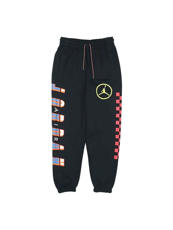 Спортивные штаны Air Jordan MENS Logo Print Casual Fleeced Sports Pants Black — изображение 1 из 4, черный