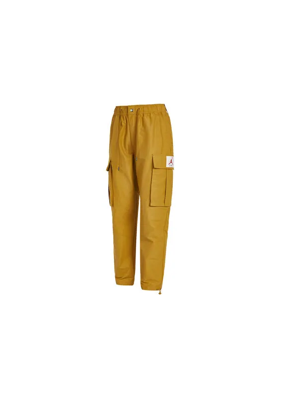 Брюки men's jordan flight woven pocket sports pants/trousers/joggers yellow Nike — изображение 3 из 4, желтый