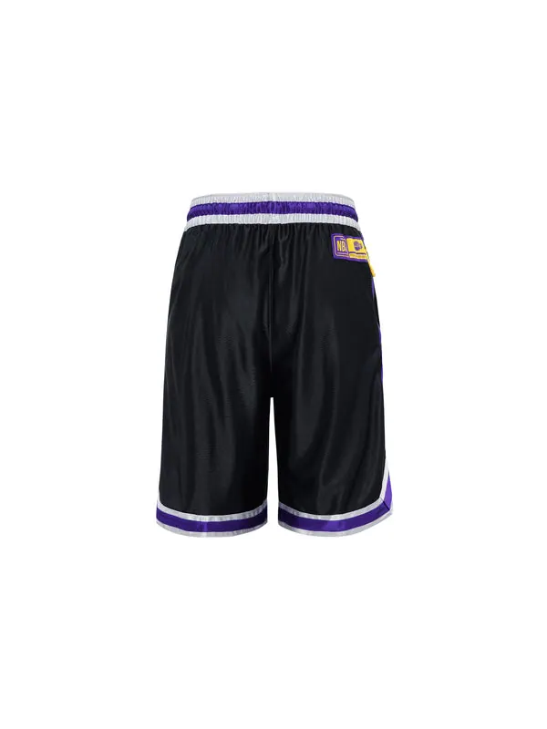 Шорты nba courtside los angeles lakers lacing basketball training sports shorts black Nike — изображение 2 из 3, черный