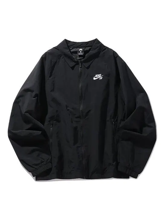 Куртка sb skateboard sports long sleeves woven logo jacket black Nike — изображение 1 из 4, черный