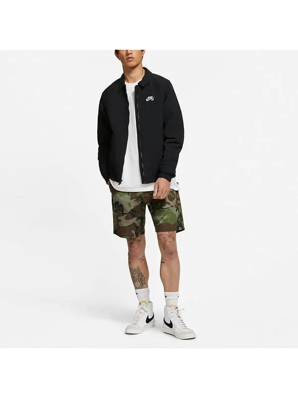 Куртка sb skateboard sports long sleeves woven logo jacket black Nike — изображение 2 из 4, черный