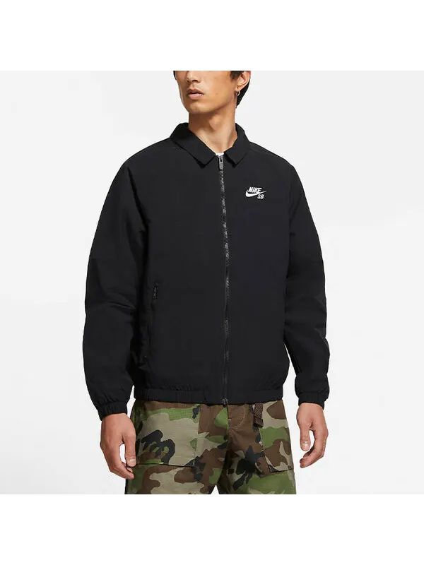 Куртка sb skateboard sports long sleeves woven logo jacket black Nike — изображение 3 из 4, черный