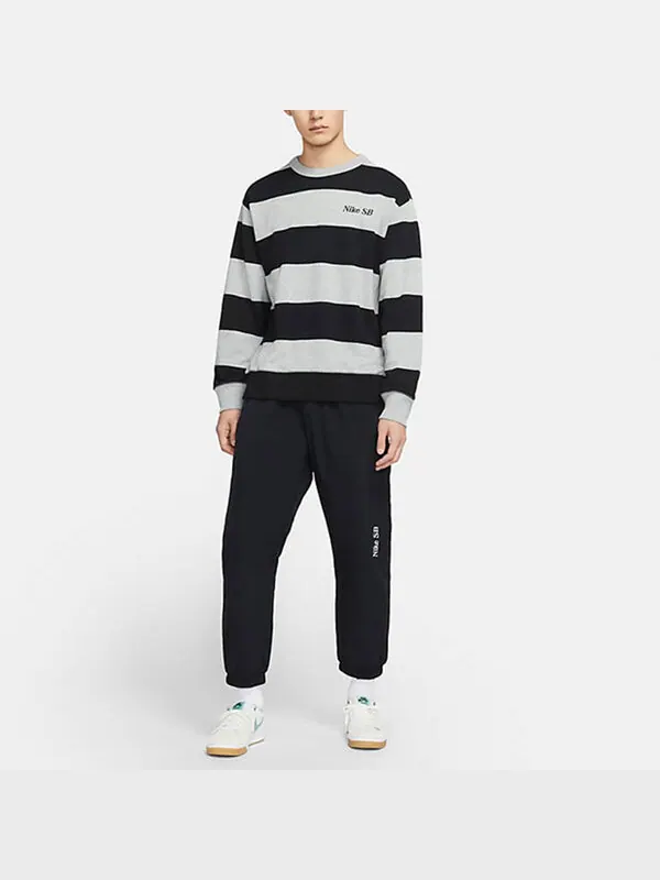 Толстовка Nike MENS SB Skateboard Striped Skate Sports Crew-neck Grey Gray — изображение 3 из 4, серый