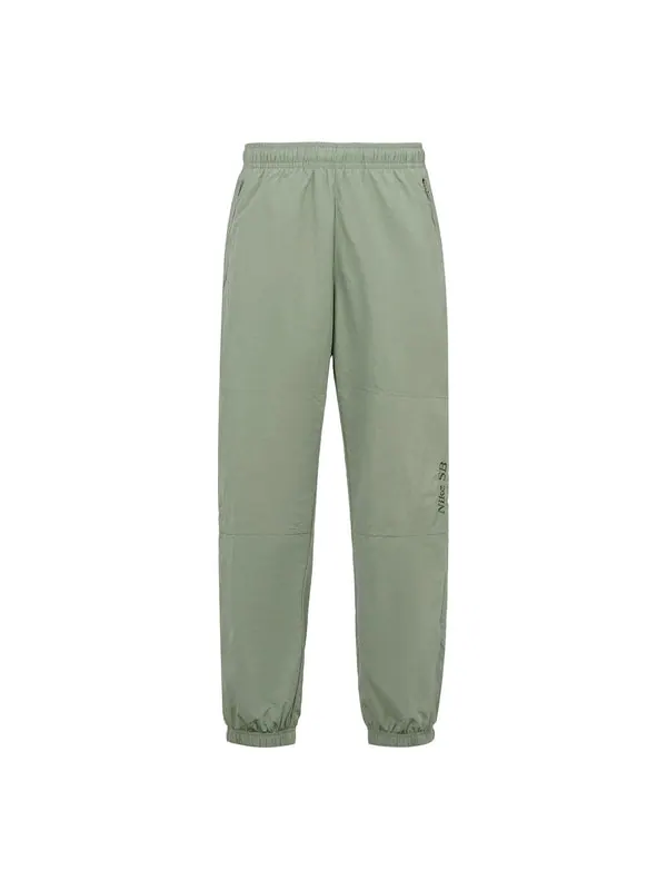 Брюки sb logo embroidered skateboard woven sports pants green Nike — изображение 1 из 4, светлый зеленый