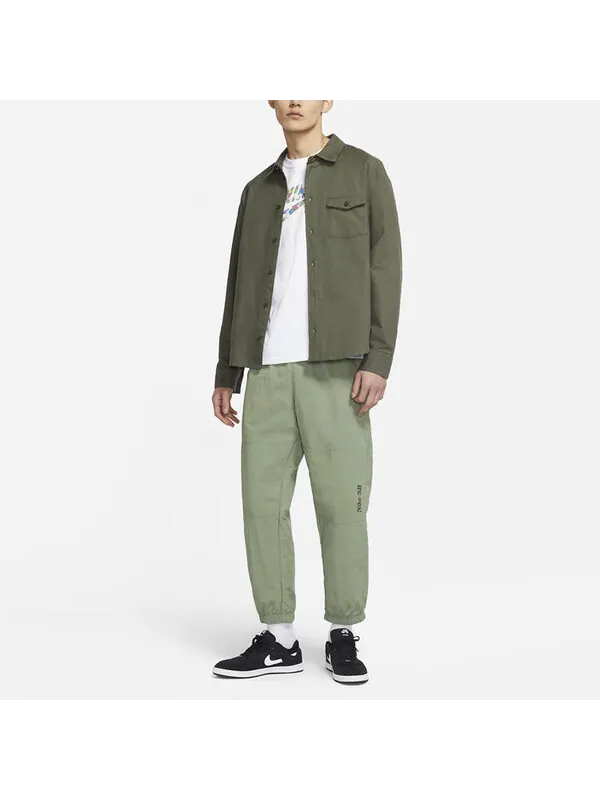 Брюки sb logo embroidered skateboard woven sports pants green Nike — изображение 3 из 4, светлый зеленый