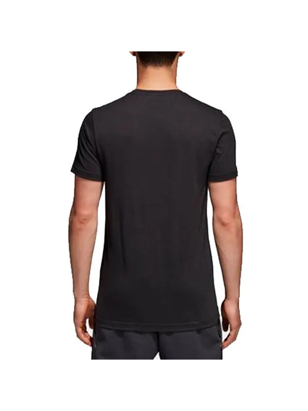 Футболка logo printing sports short sleeve black Adidas — изображение 4 из 4, черный