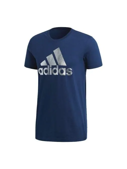 Футболка men's sports short sleeve blue t-shirt Adidas — изображение 1 из 4, синий