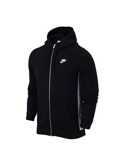Куртка Nike Logo Fleece Stay Warm Casual Sports Hooded Jacket Black — изображение 1 из 4, черный