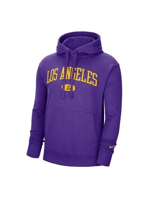 Толстовка Nike Los Angeles Lakers Pullover hooded Long Sleeves Purple — изображение 1 из 2, фиолетовый