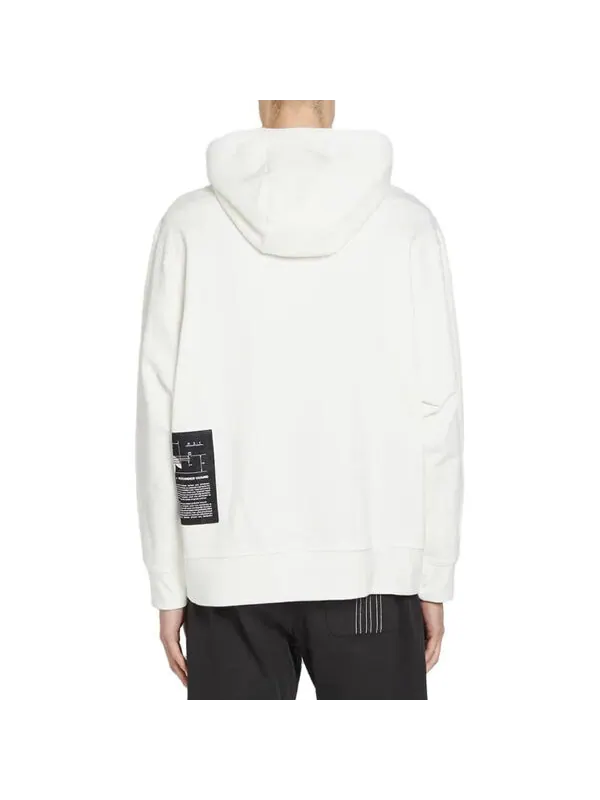 Толстовка Adidas Originals x Alexander Wang Graphic Hoodie 'Core White' — изображение 3 из 4, белый/черный