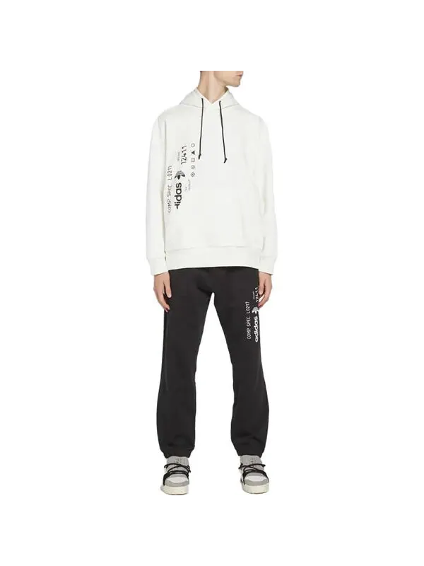 Толстовка Adidas Originals x Alexander Wang Graphic Hoodie 'Core White' — изображение 4 из 4, белый/черный