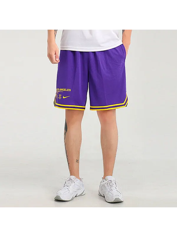 Спортивные шорты Nike NBA Los Angeles Lakers Basketball Shorts Purple — изображение 3 из 3, фиолетовый
