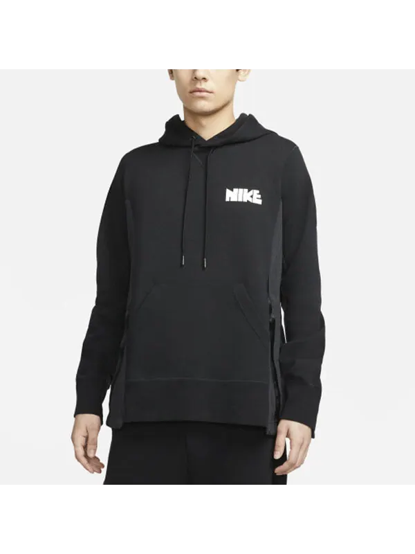 Толстовка x sacai logo printing splicing contrasting hoodie 'black' Nike — изображение 3 из 4, мульти