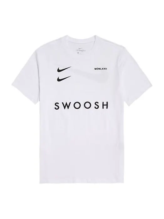 Футболка sportswear swoosh sports short sleeve white Nike — изображение 1 из 4, белый