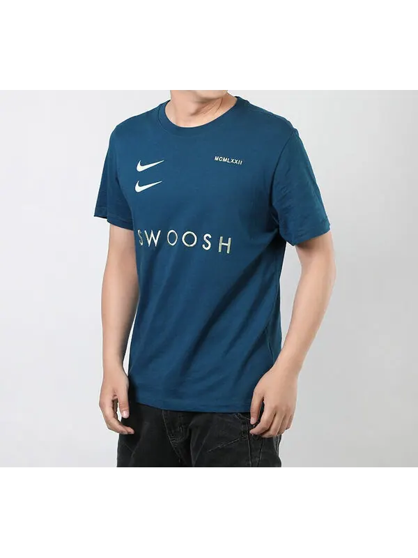 Футболка спортивная swoosh sports с коротким рукавом Nike — изображение 2 из 4, синий