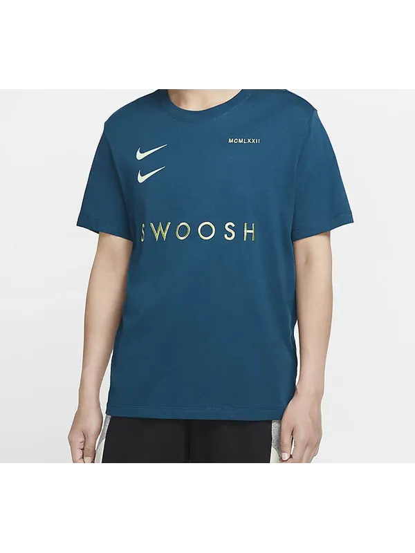 Футболка спортивная swoosh sports с коротким рукавом Nike — изображение 3 из 4, синий